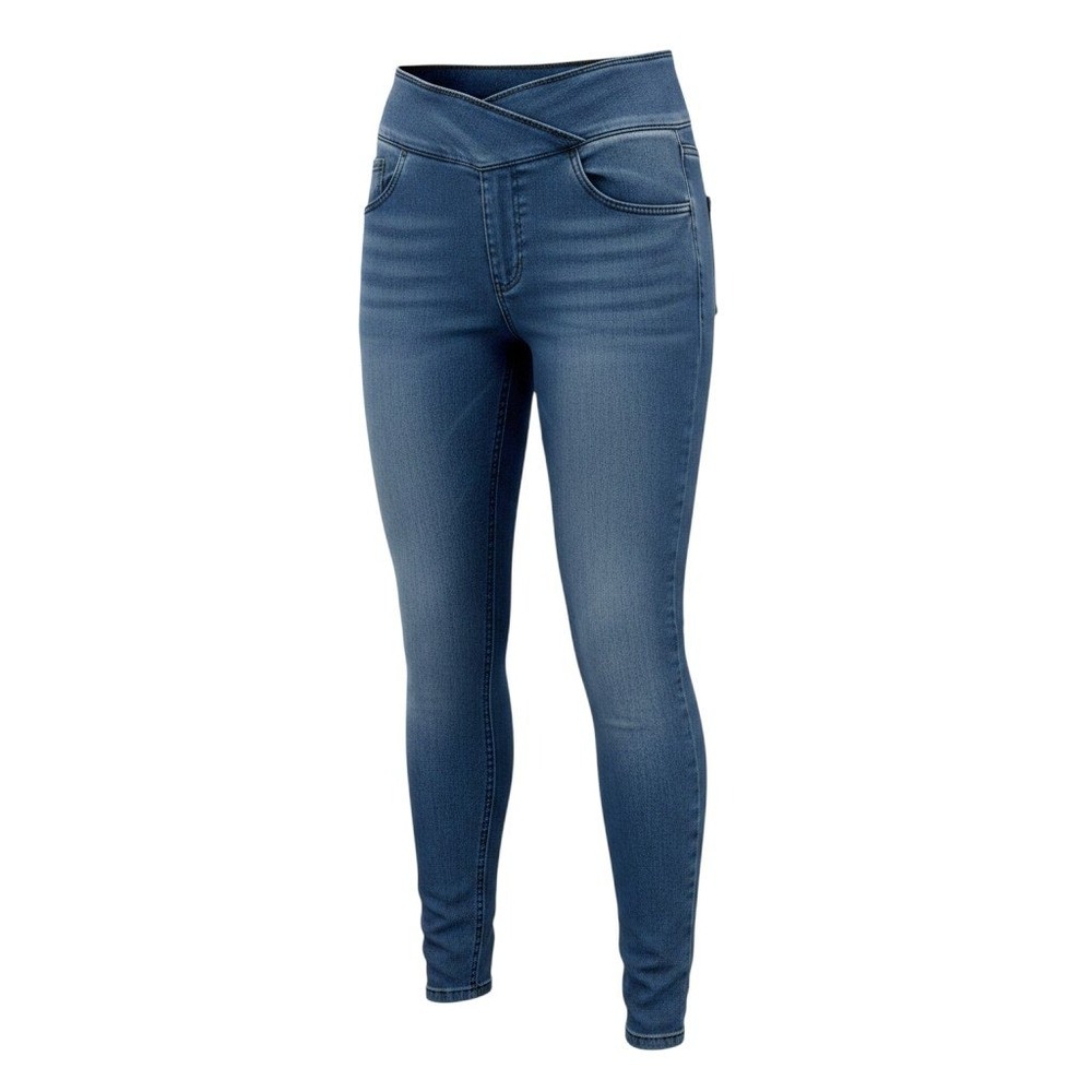 Halara Skinny Stretch Jeggings Crossover High Waist Blue Size S EUC